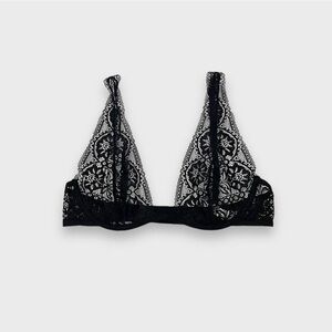 Free People Black Lace Bra